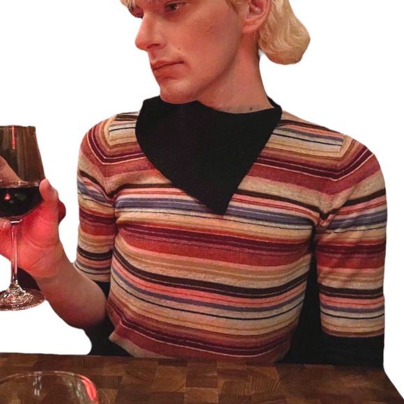 Phillipe Adec Parisian Vintage Stripe Turtleneck - Picture 2 of 4